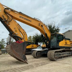 Excavators on lot